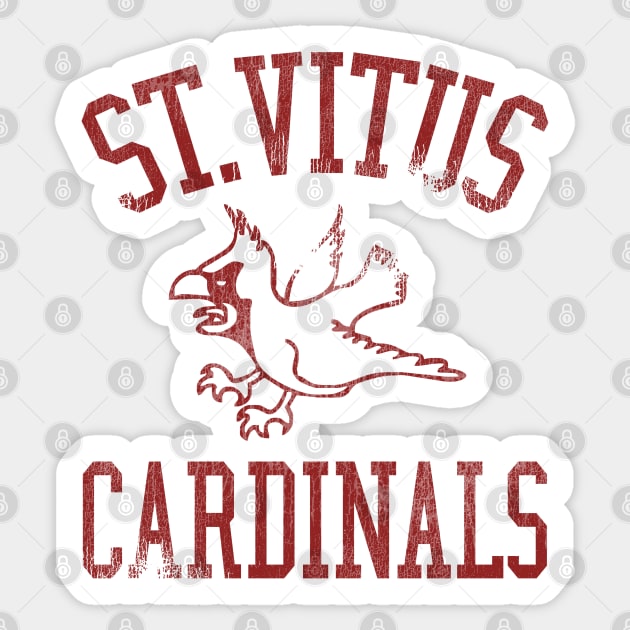 St. Vitus Cardinals Basketball Diaries Street Jersey Sticker by darklordpug